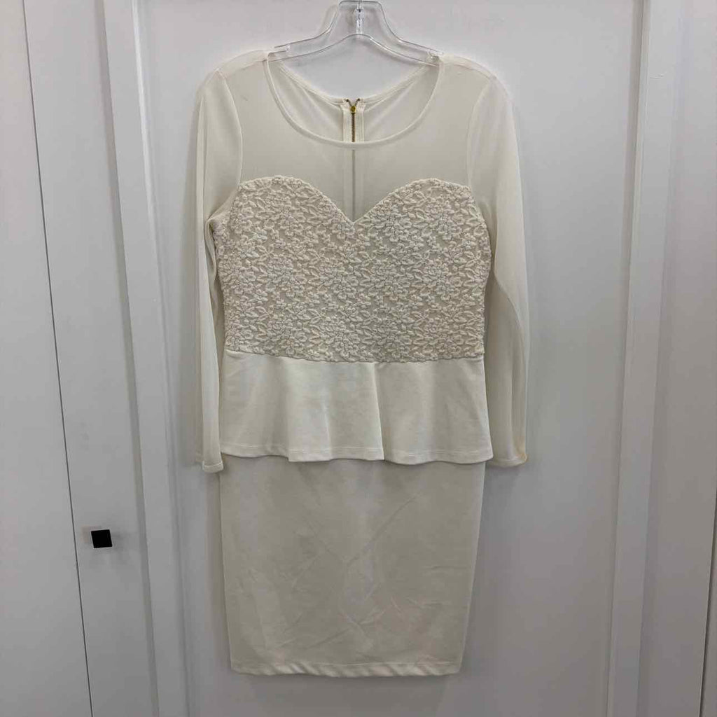 Thalia Sodi Size M White Mesh Preloved Dress