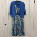Perceptions Size L Blue Preloved 2 pc Dress Set