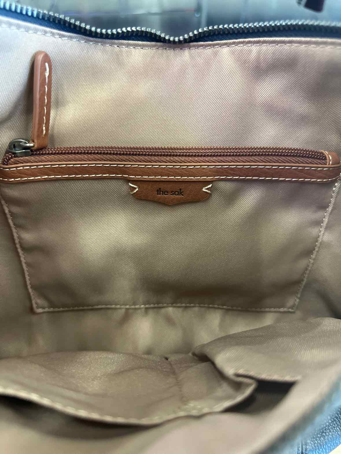 The Sak Black Tote Leather Handbag