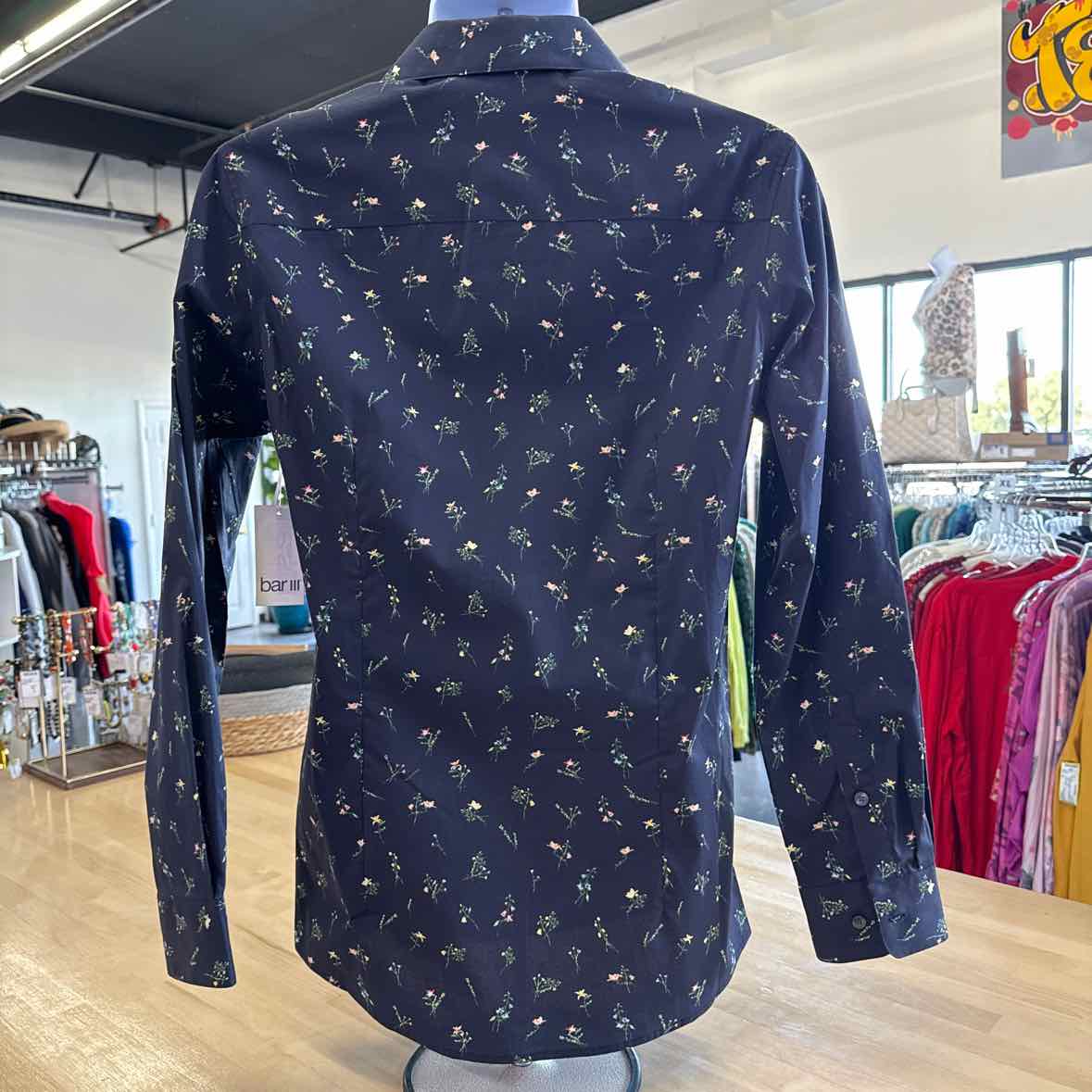 Bar Iii Mens Slim Fit Button Down Dress Shirt