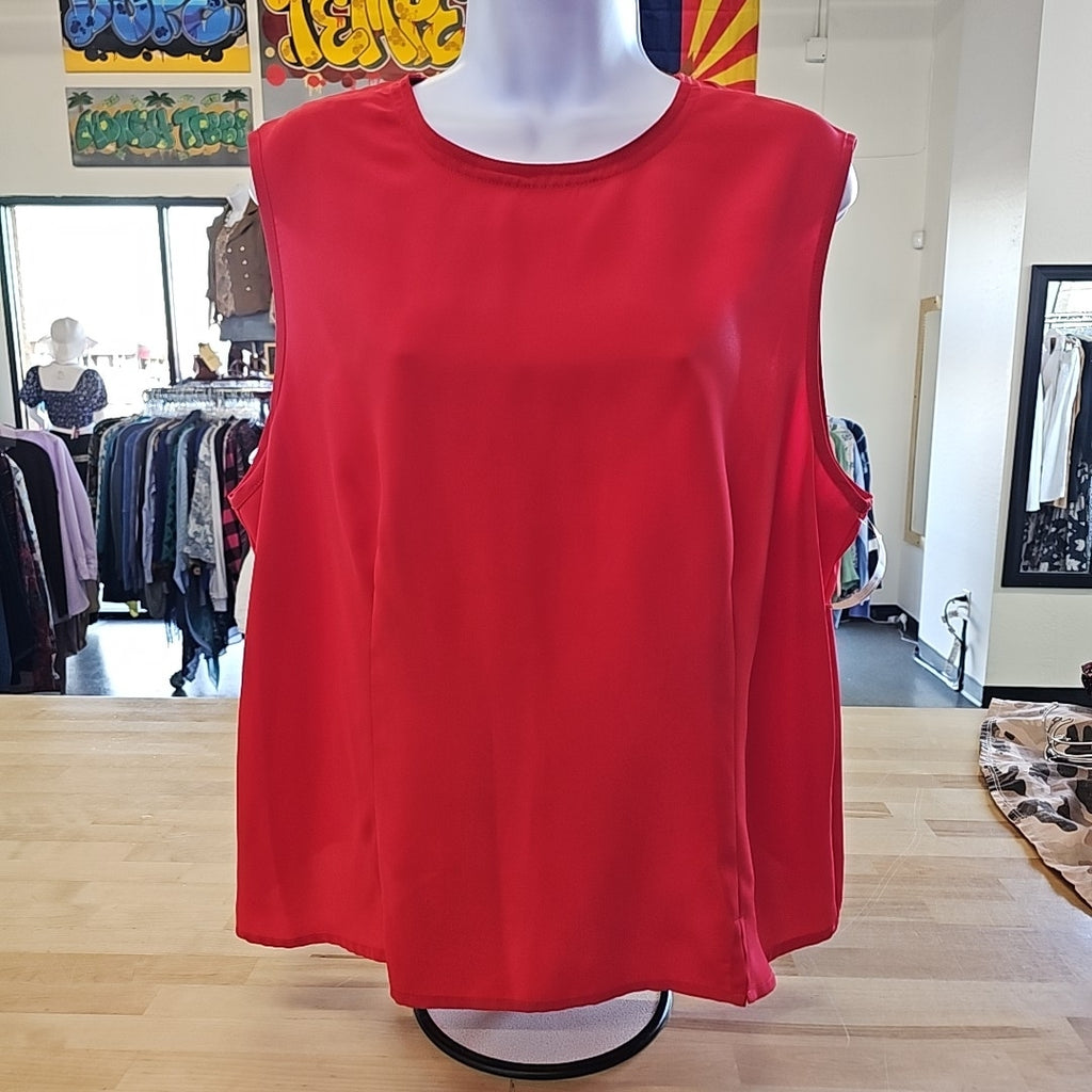 Karen Scott Size XL Red Preloved Sleeveless