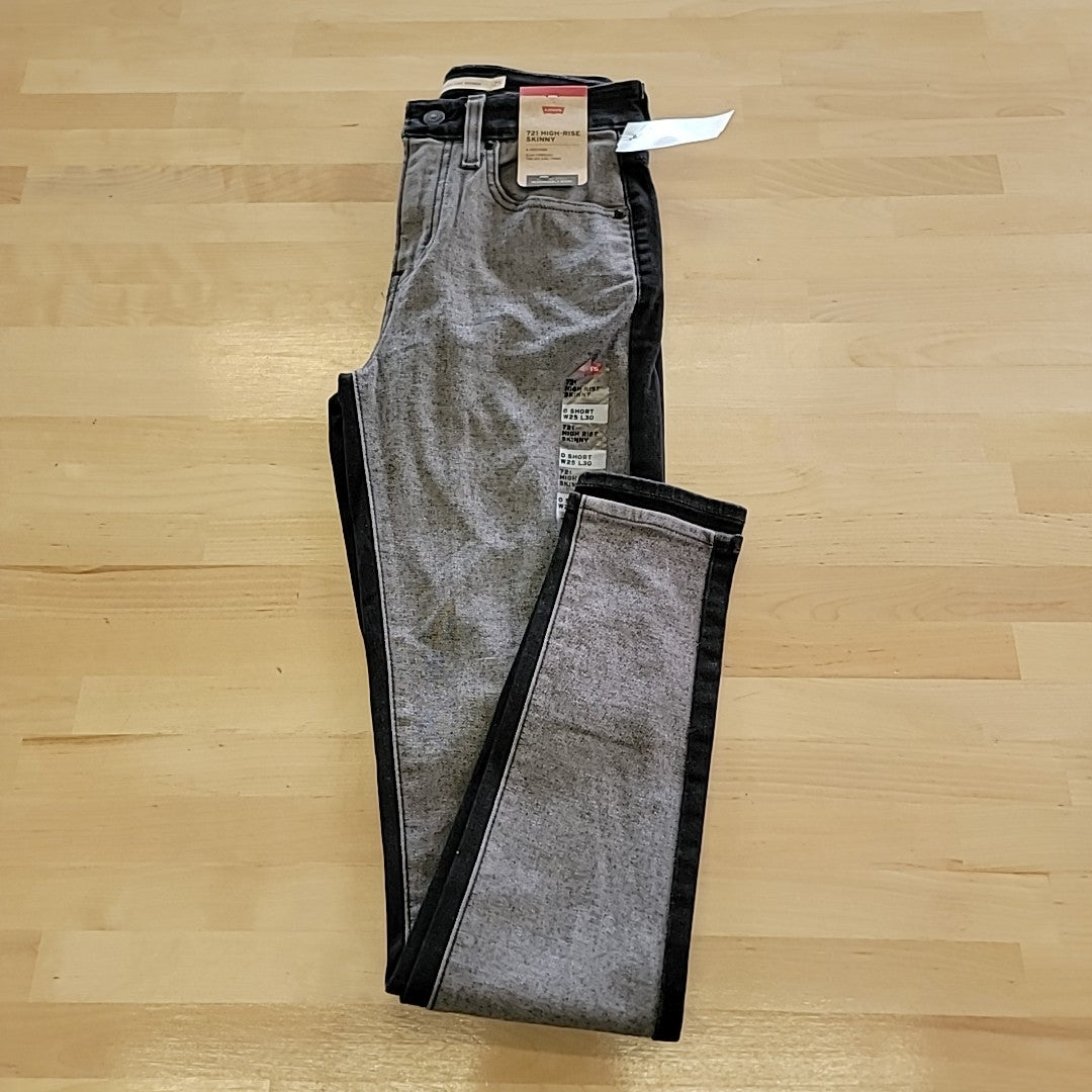 Levi's Size 25 Gray/Black 721 Inside Out Jeans