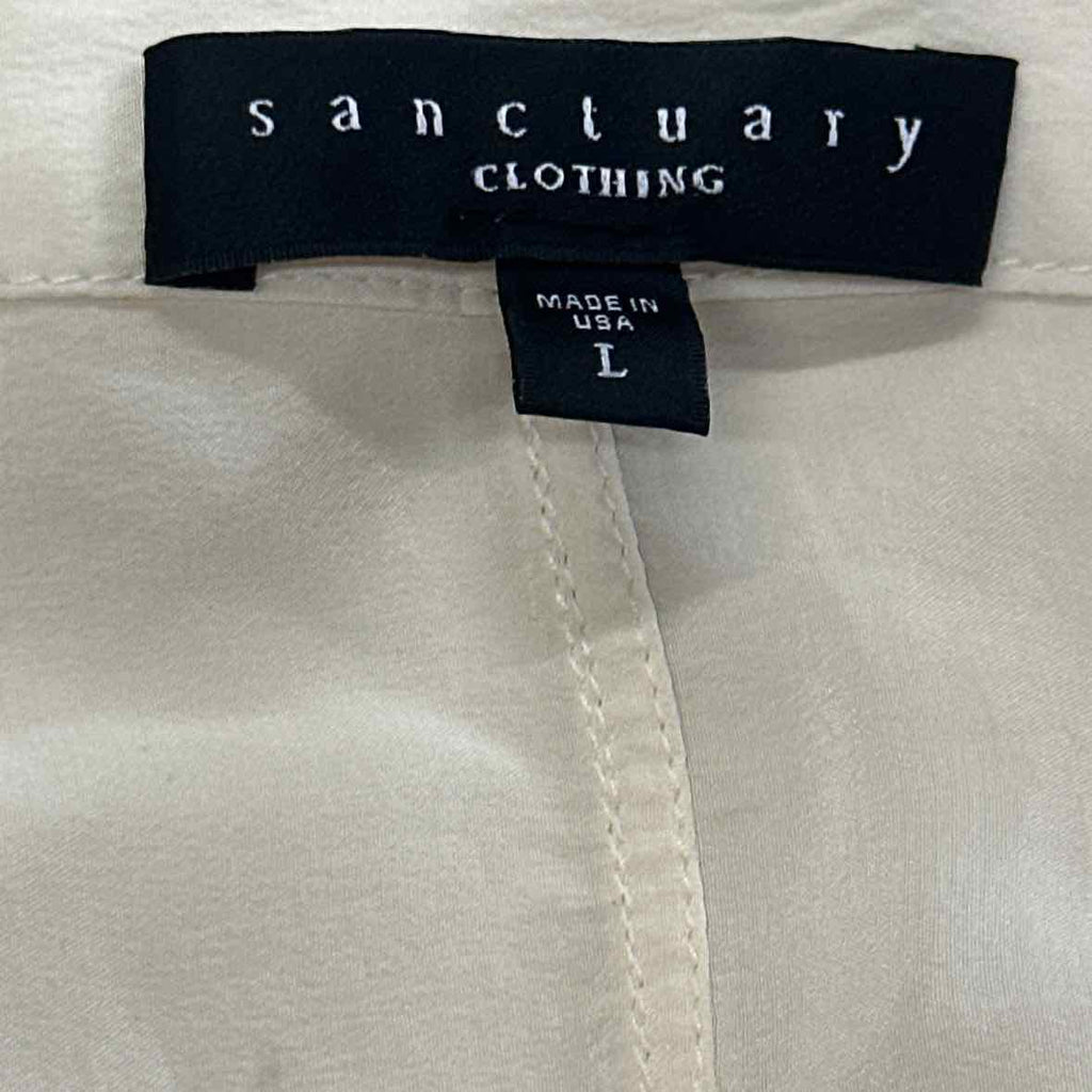 Sanctuary Size L Cream silk Blouse