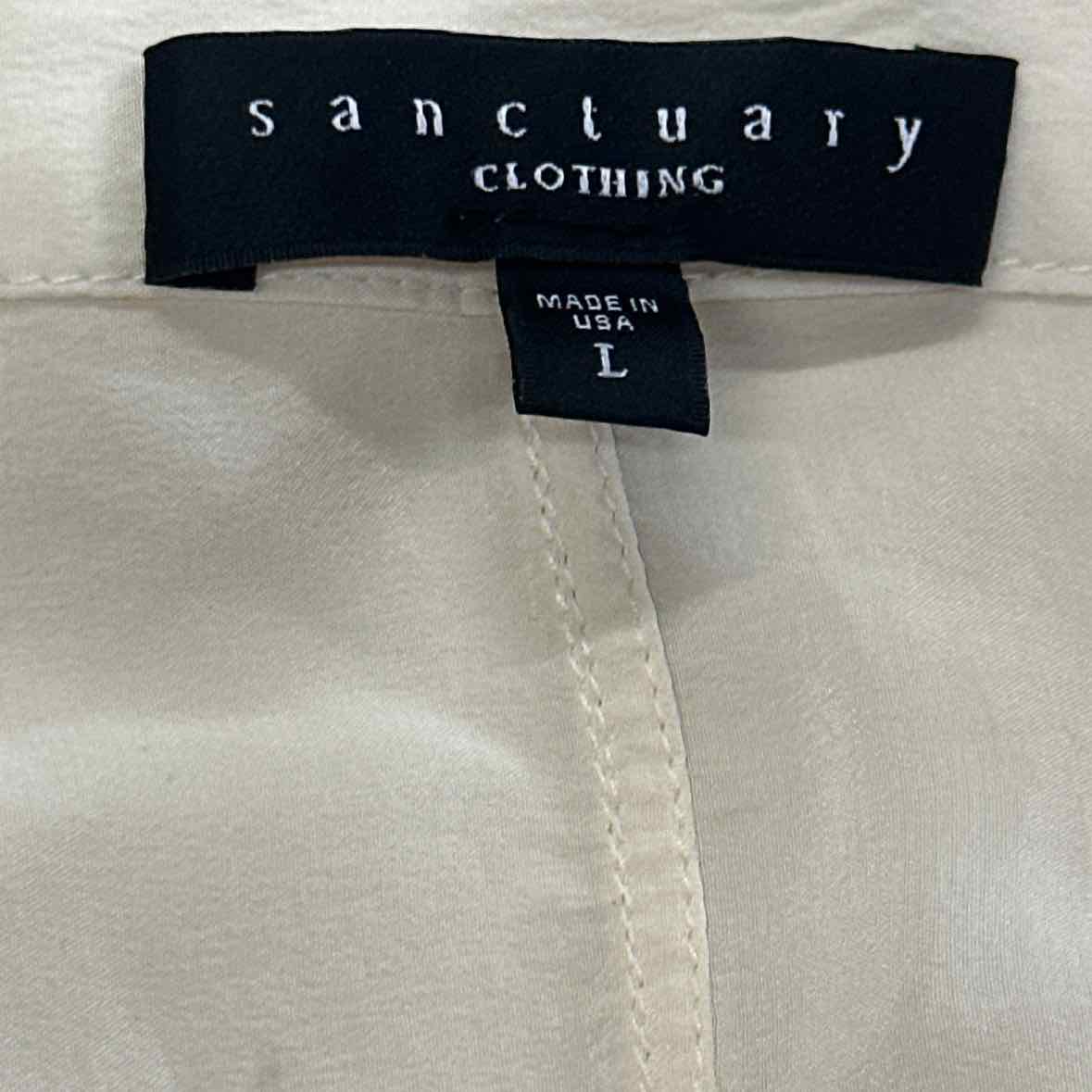 Sanctuary Size L Cream silk Blouse