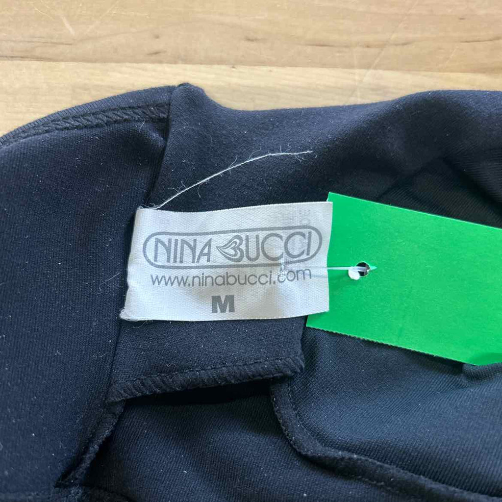 Nina Bucci Size M Black Gray Preloved Sports Bra