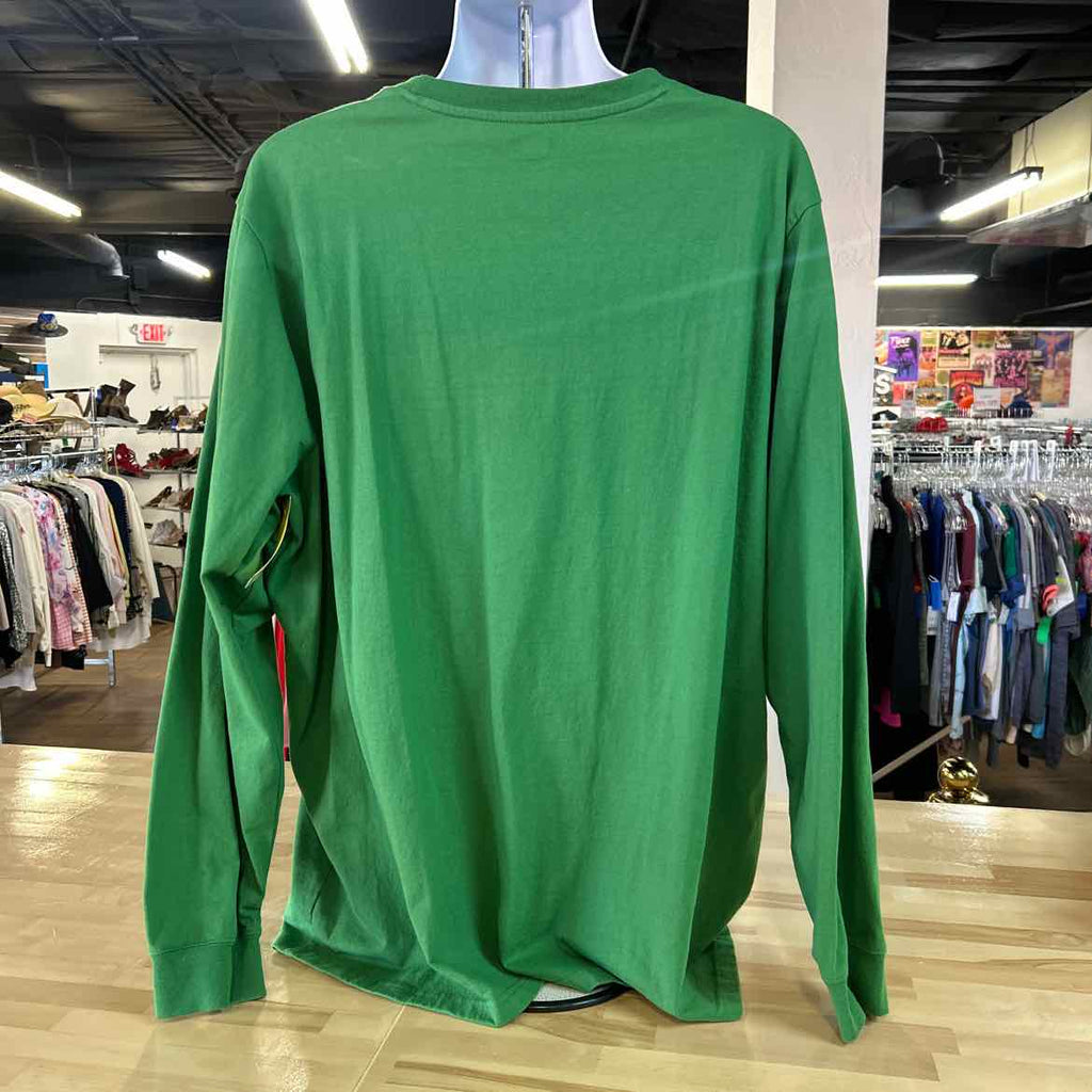 John Deer Size 3XLT Green Preloved MENS Long Sleeve Shirt