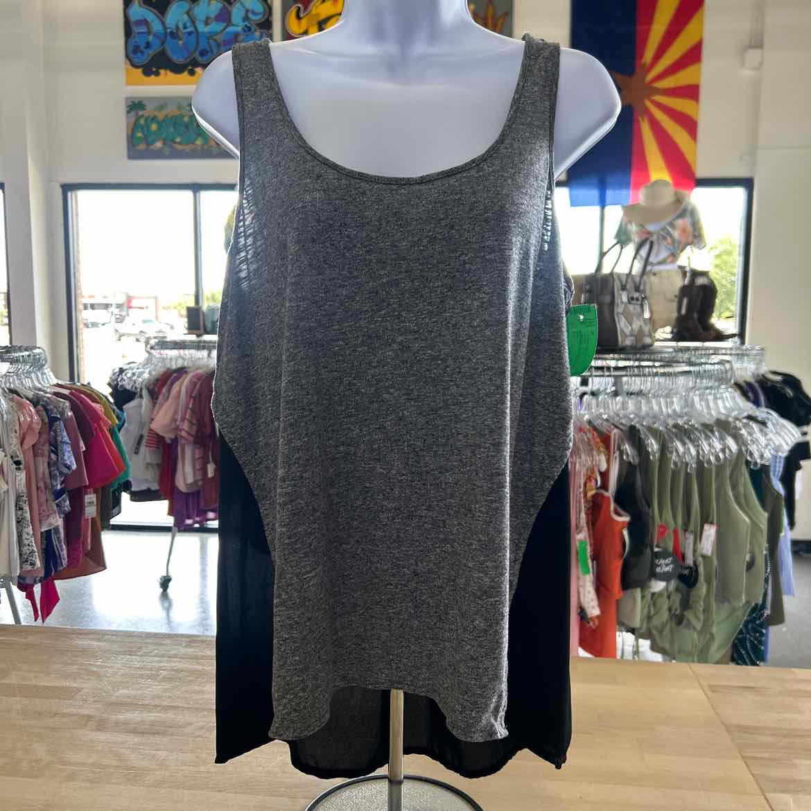 Express Size M Gray Preloved Tank