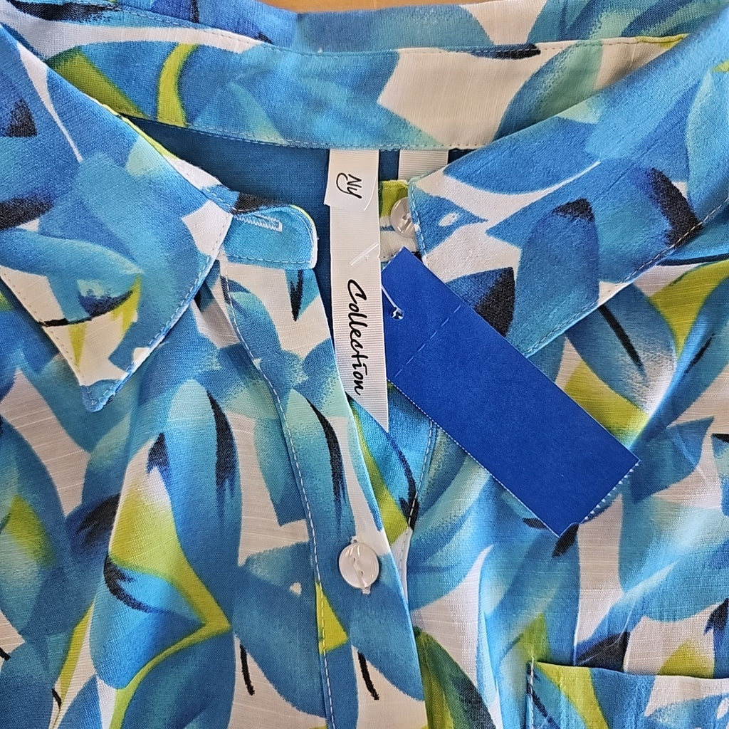 NY Collection Size S Blue Blouse