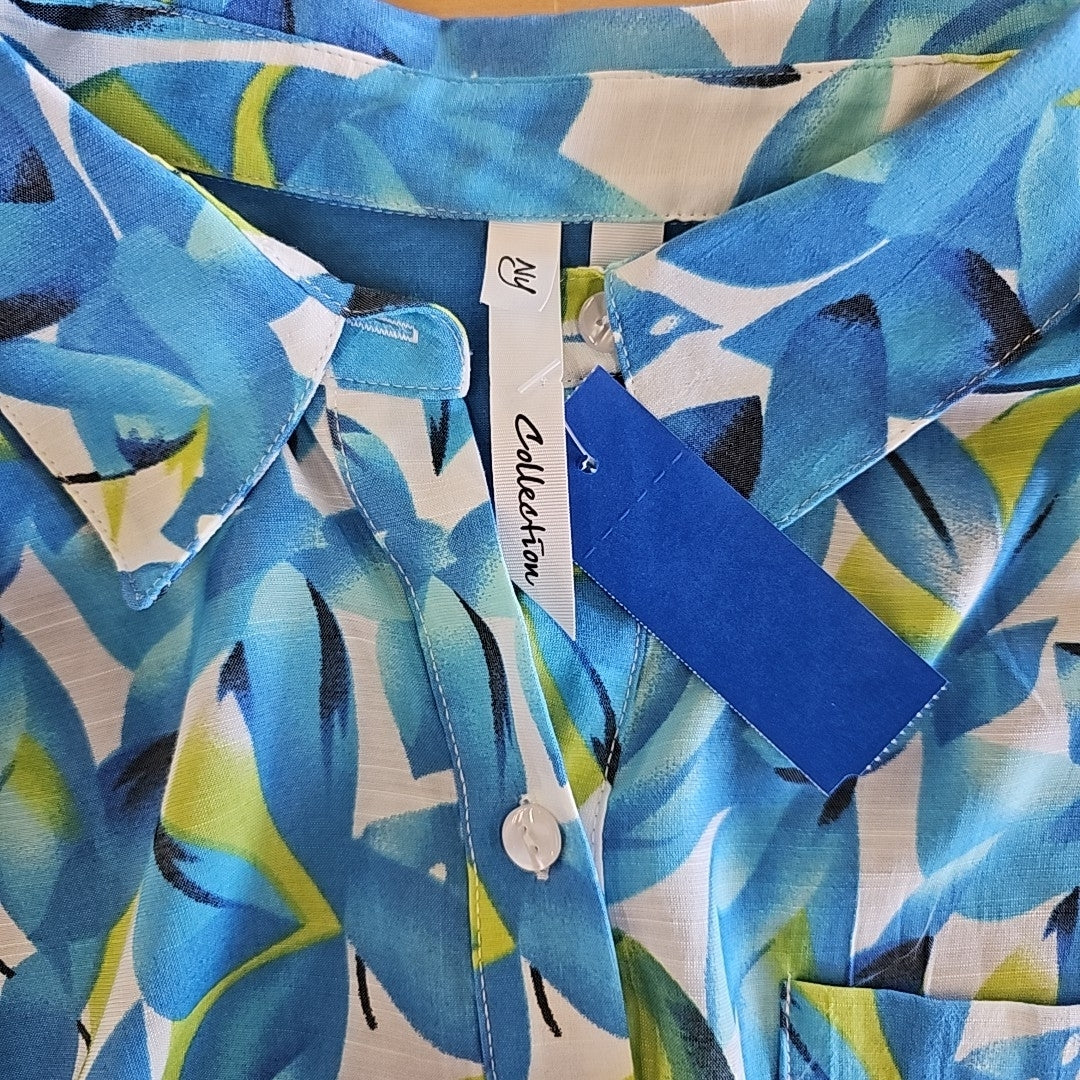 NY Collection Size S Blue Blouse