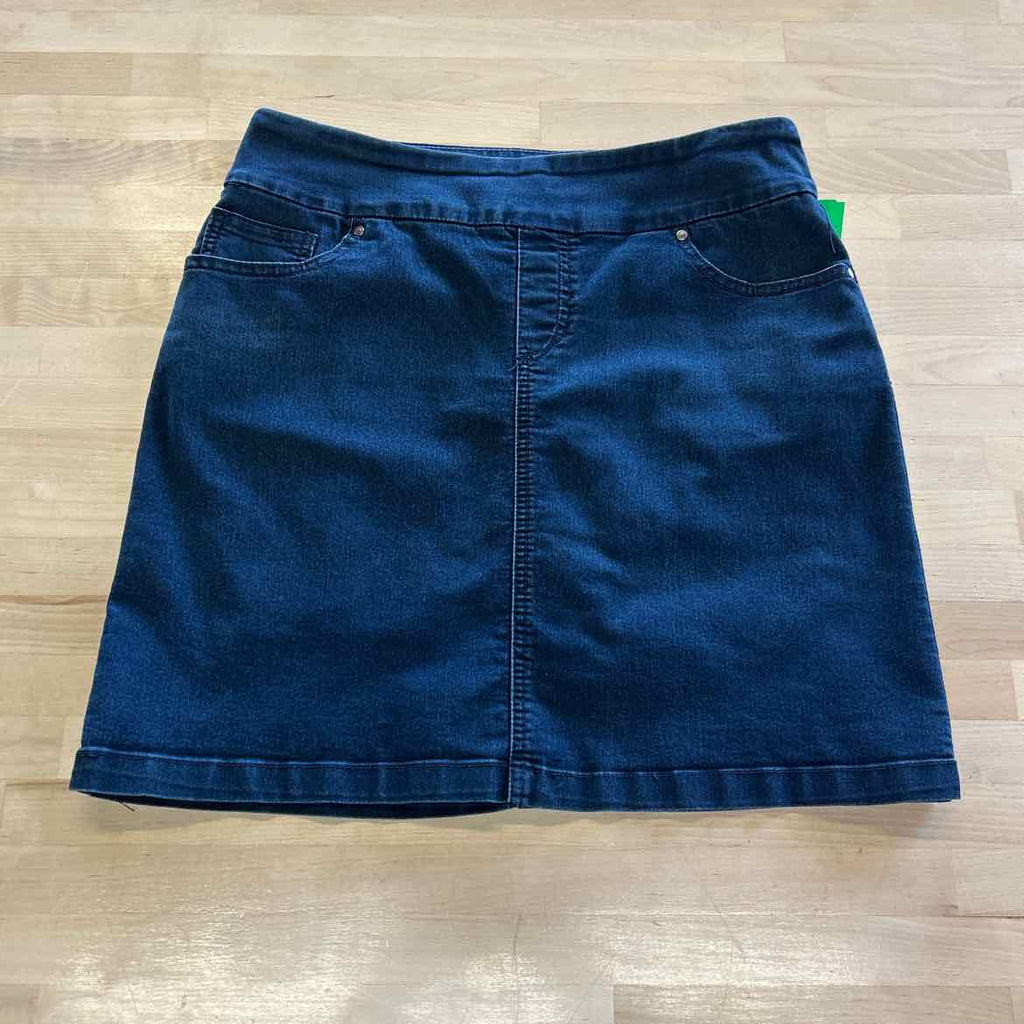 Peck&Peck Size 4 Navy Denim Preloved Skirt
