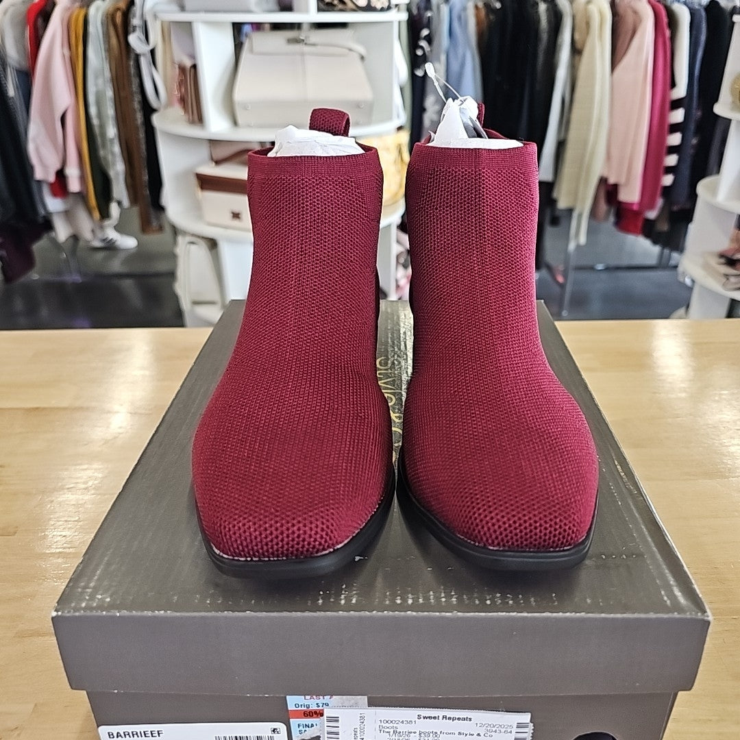 Style & Co. Size 8 Red Boots