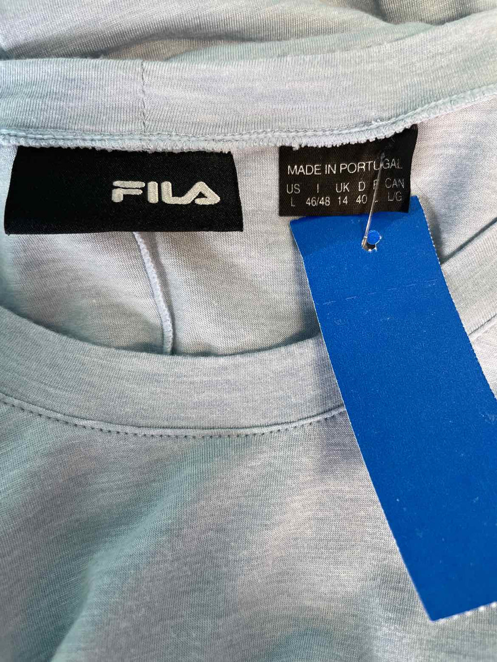 Fila Size L Powder Blue T-shirt