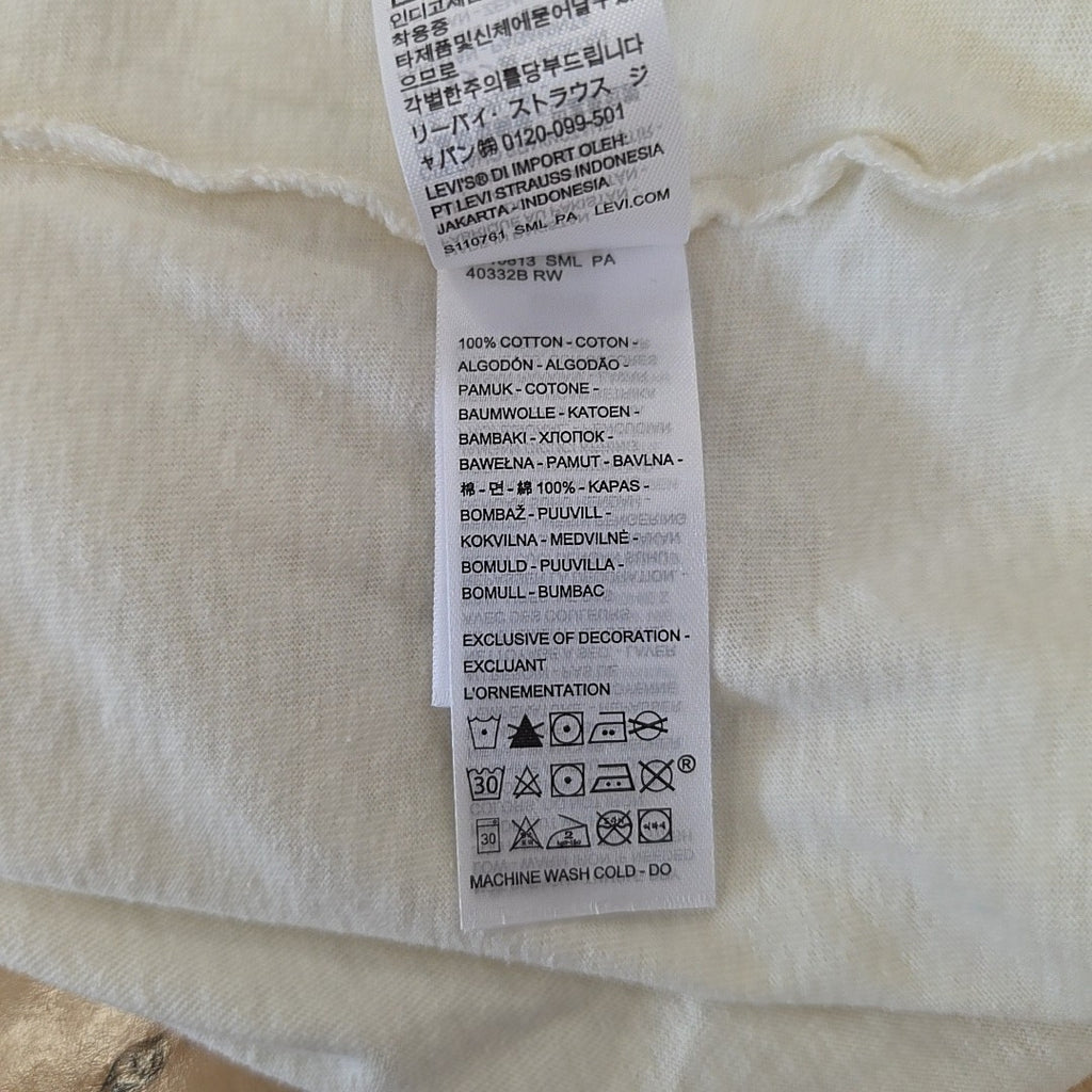 Levi's Size M Off White New T-Shirt SS