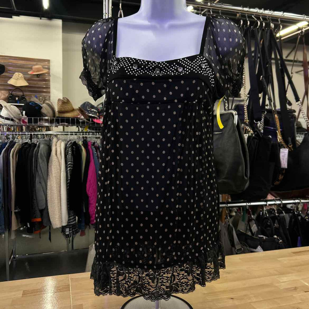 Mesmerize Size M Black Polyester Blouse