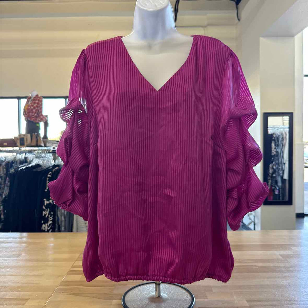 Vince Camuto Size XL Pink Blouse