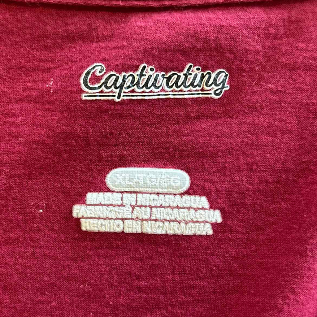 ASU Size XL Burgandy T-shirt