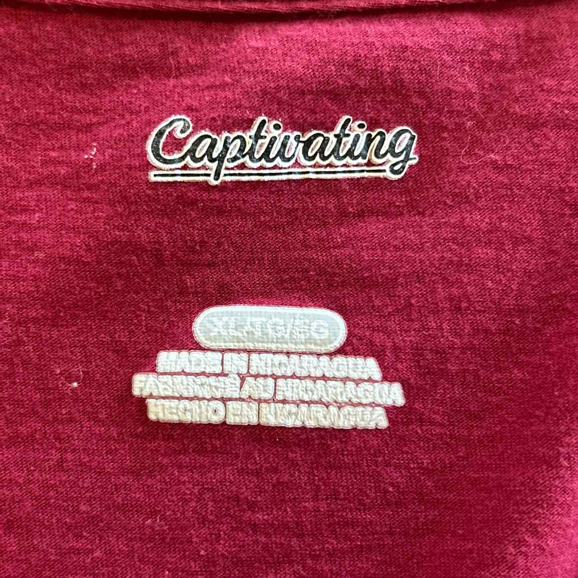 ASU Size XL Burgandy T-shirt