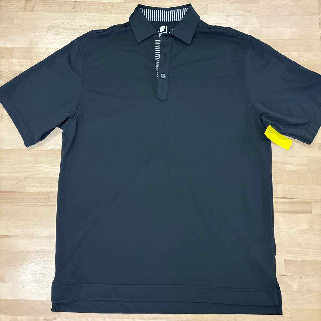 FootJoy Size M Black MENS Polo
