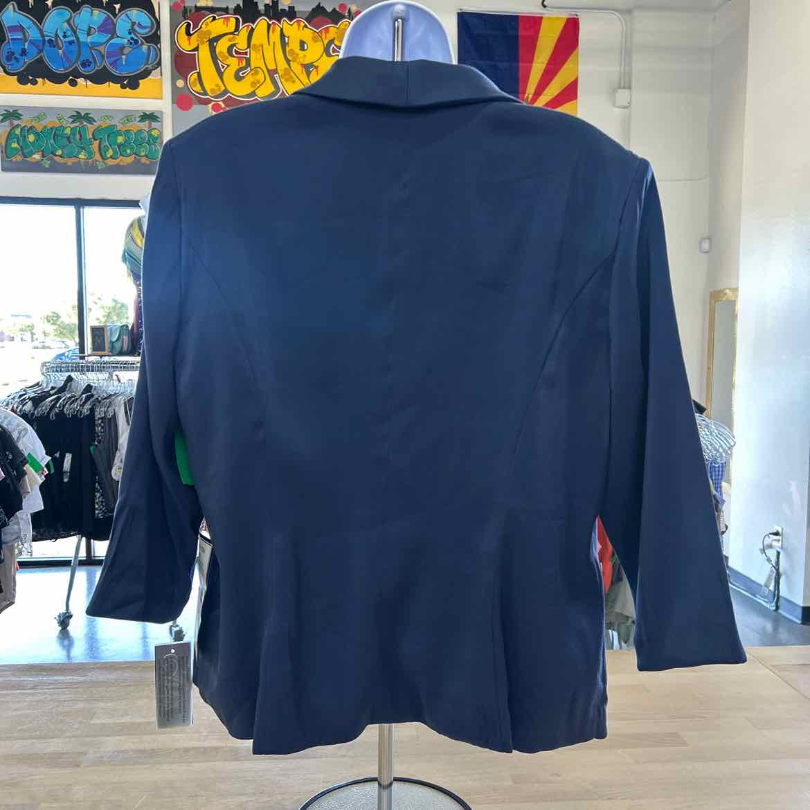 Alex Evenings Women's Structured Shawl-Collar Blouse