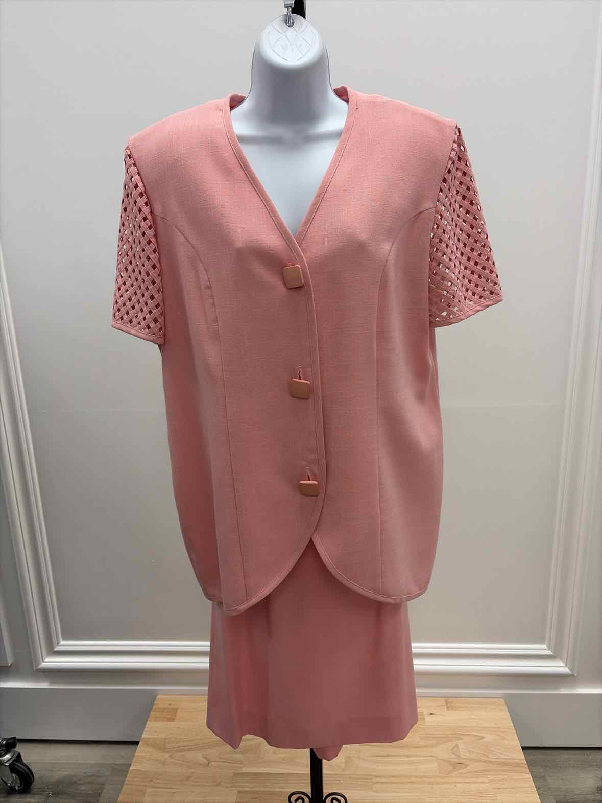 Caron Size 14 Pink Vintage Dress