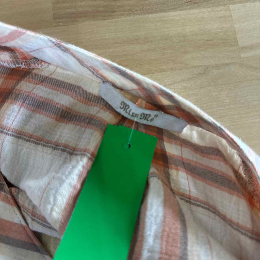 Miss Me Size S Orange Button Down Shirt