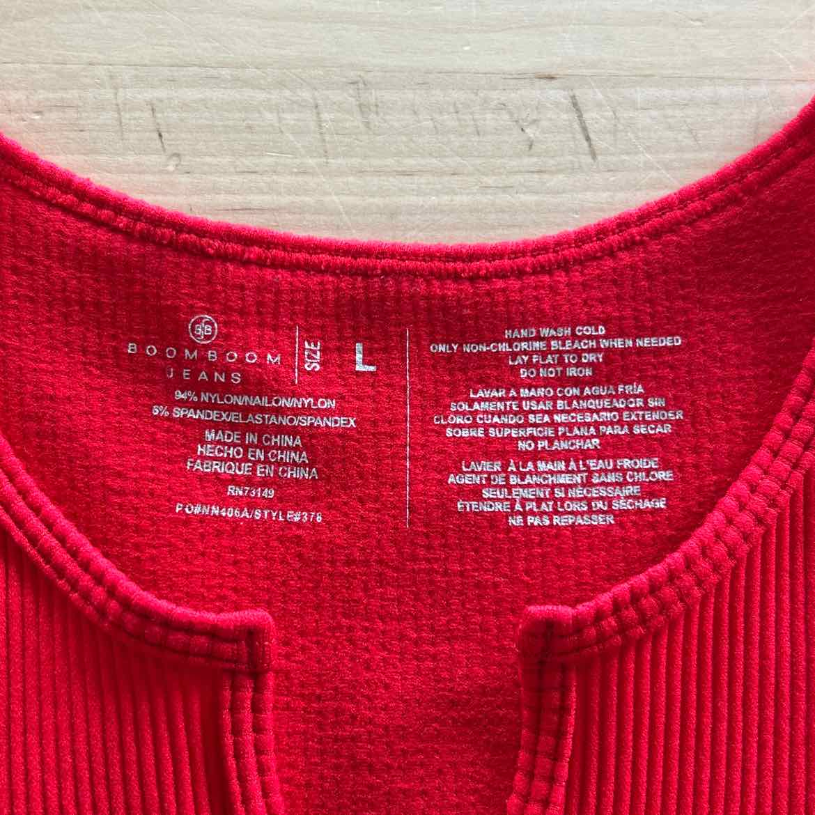 boomboom jeans Size L Red Preloved Tank