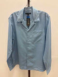 INC Men's Size S Blue Long Sleeve Kylo Regular-Fit Camp Shirt NWT