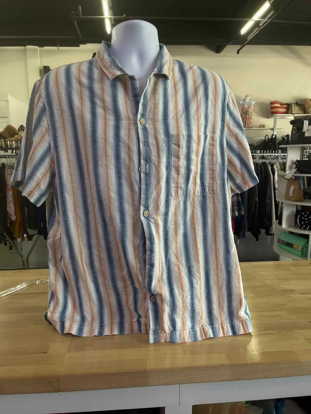 Lucky Brand Size XL Tan MENS Button Down Shirt