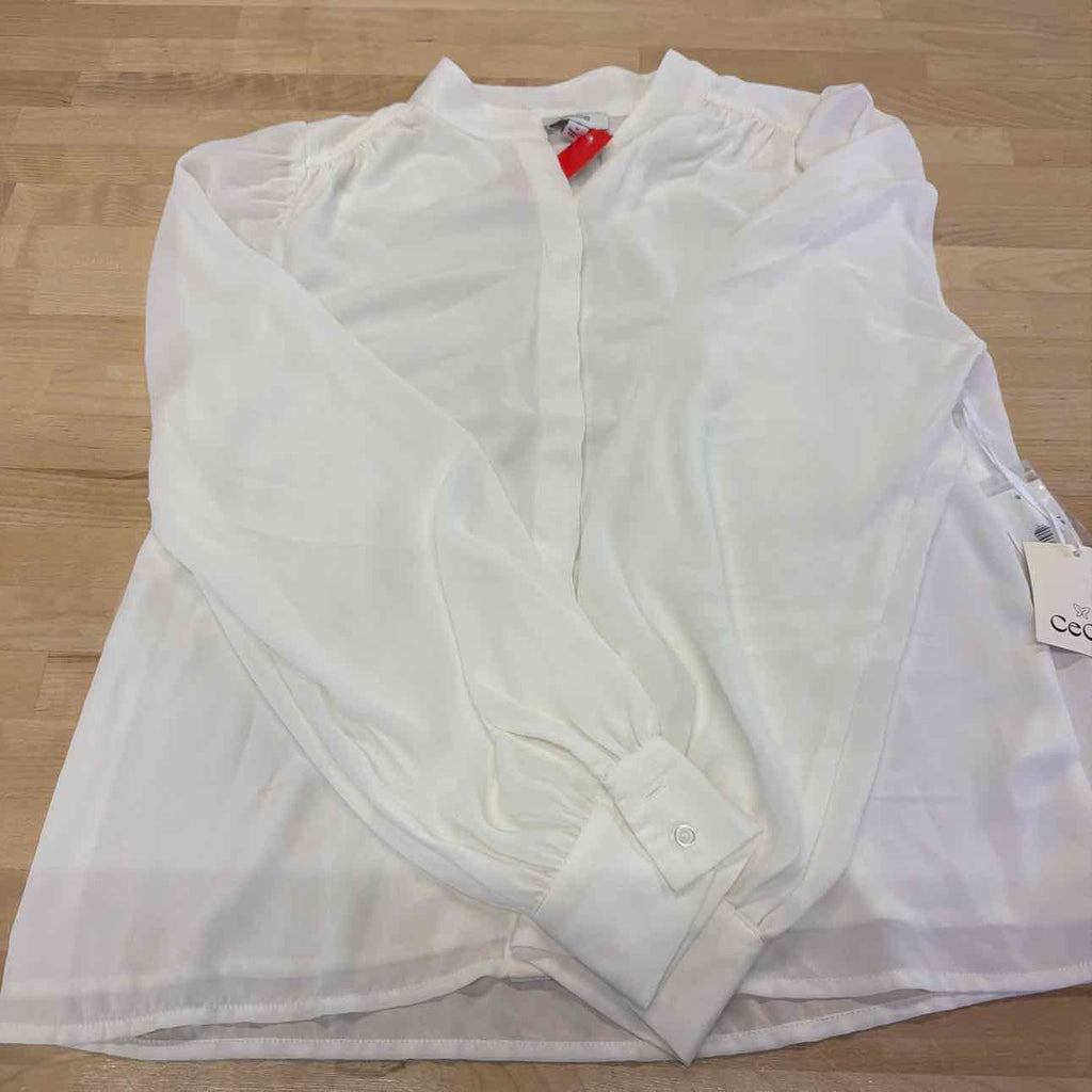 CeCe Women's Stand-Collar Long-Sleeve Blouse