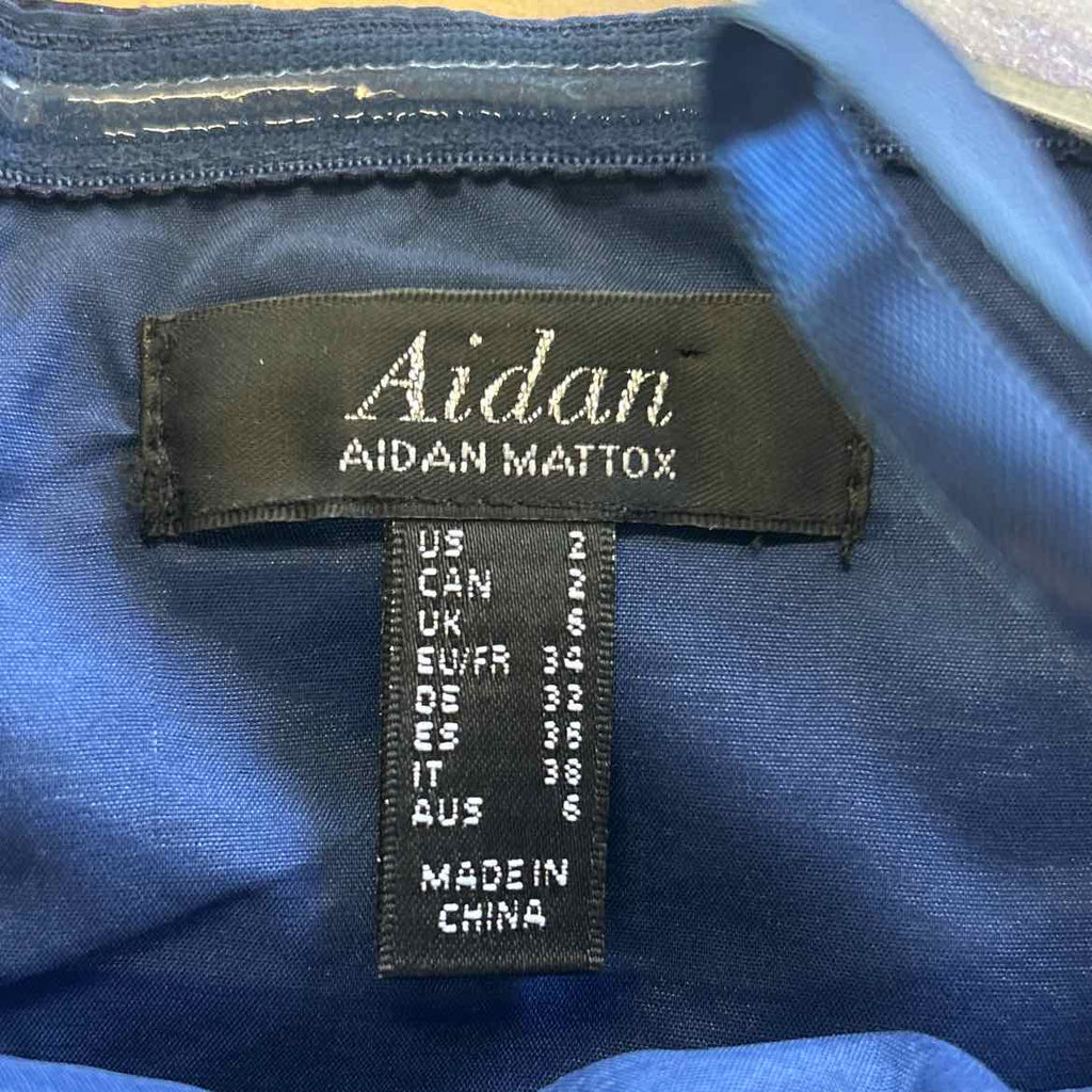 Aidan Mattox Size 2 Blue Purple Preloved Dress