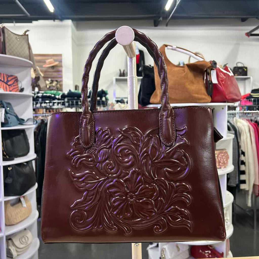 Patricia Nash Genovese Medium Leather Top Ha British Tan