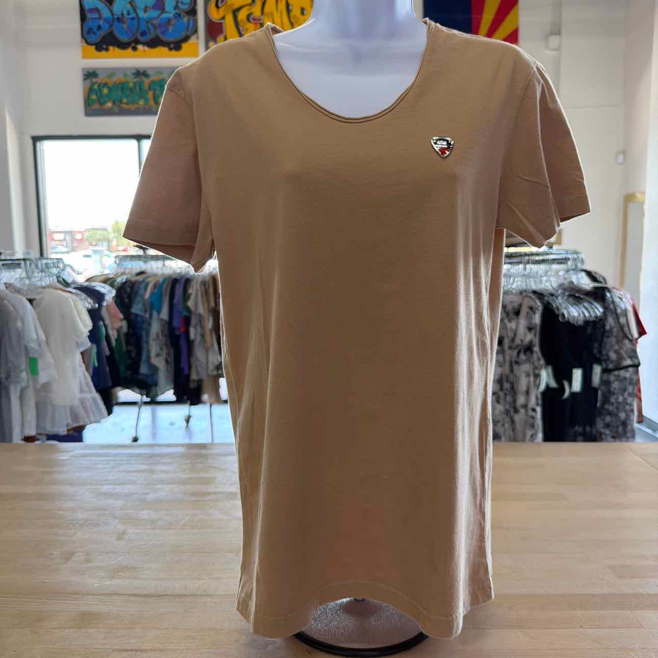 CPS Men Size S Brown Preloved T-Shirt SS