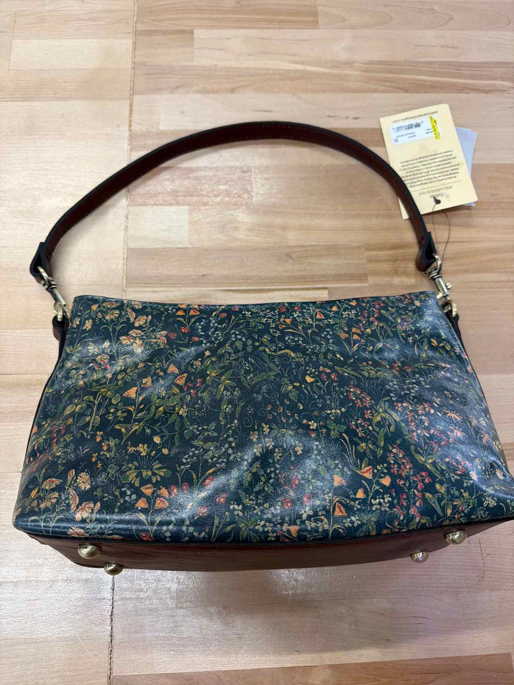 Patricia Nash Betta Medium Leather Crossbody Tuscan Fields Print ONE SIZE
