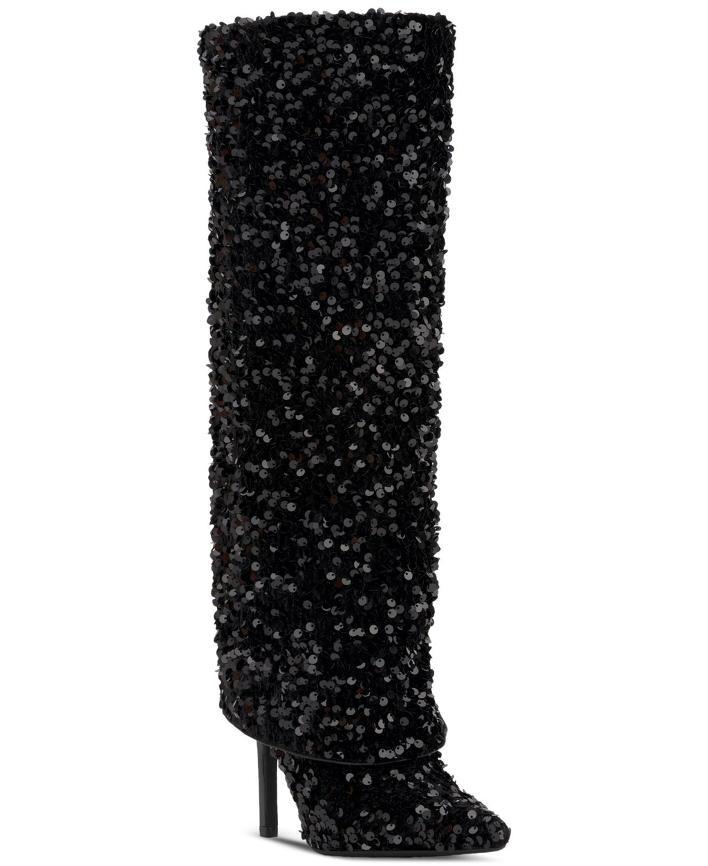 I.N.C. International Concepts Skylar Cuff Dress Boots Black Sequin 8M