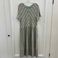 Size L White/Green viscose Poly Spandex Preloved Dress