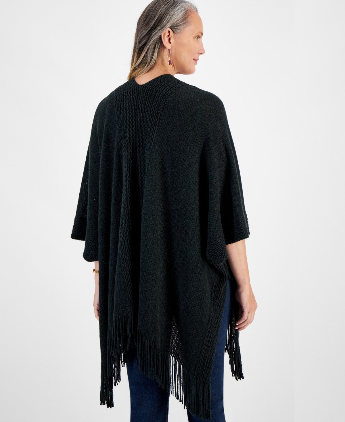 Style & Co Women's Cozy Bordered Textured Wrap