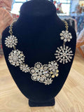 Joan Rivers flower crystals Necklace - Vintage