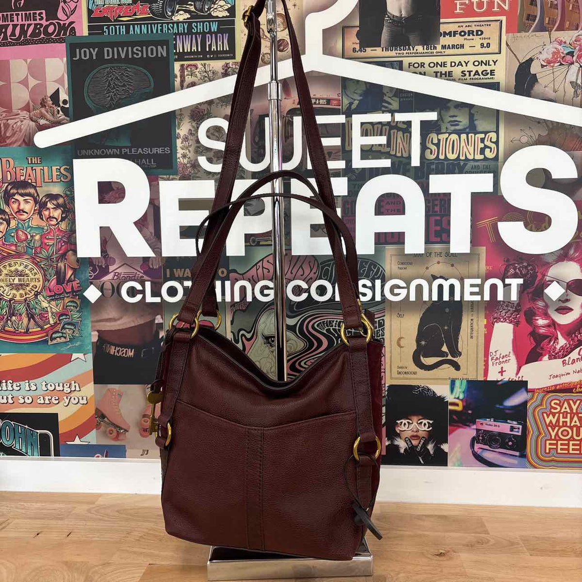 Fossil Maroon Handbag