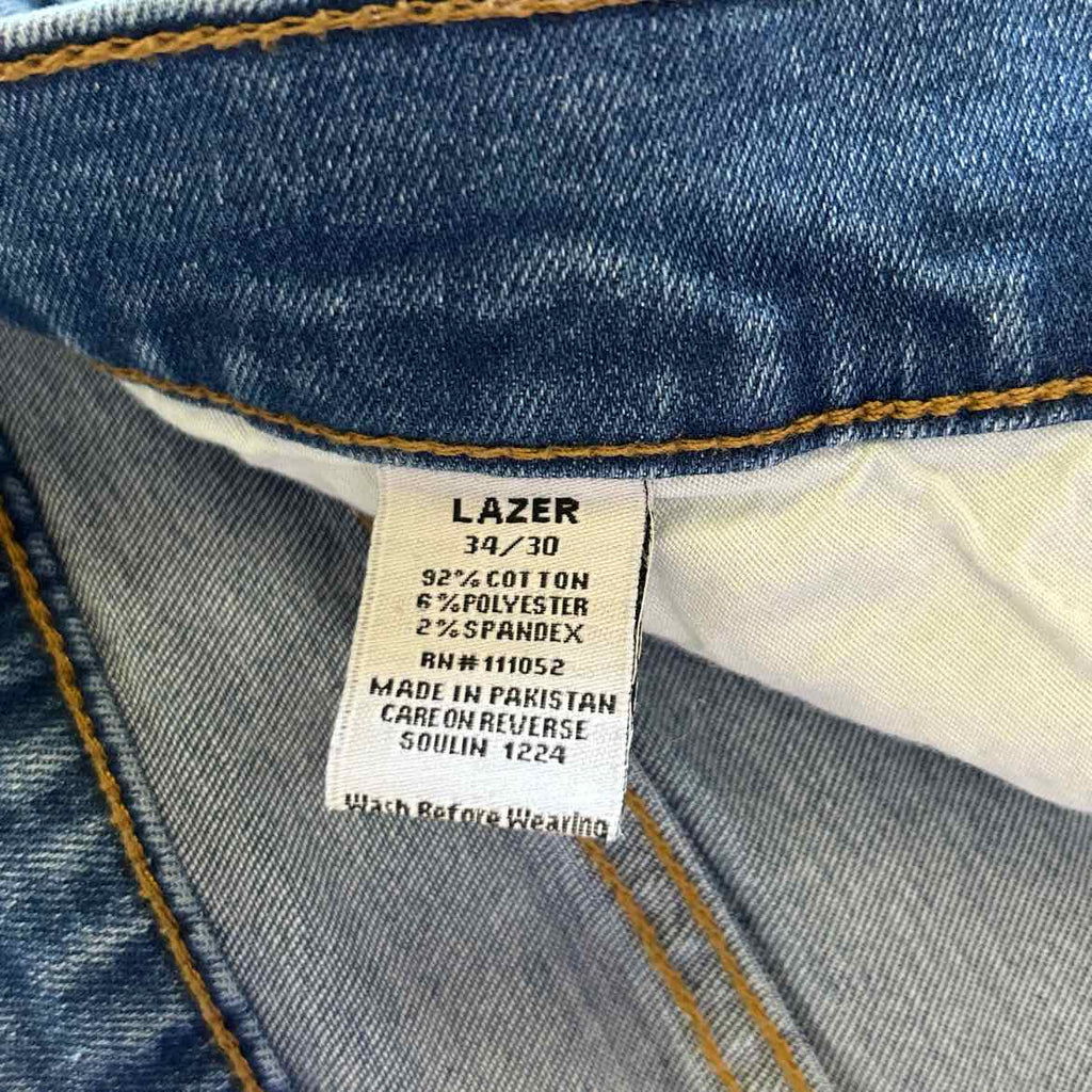Lazer Size 34x30 Blue MENS Jeans