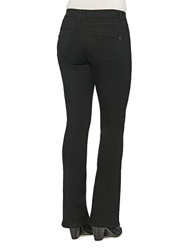 Democracy Petite "Ab"solution Luxe Touch Itty Bitty Bootcut Jeans - Black