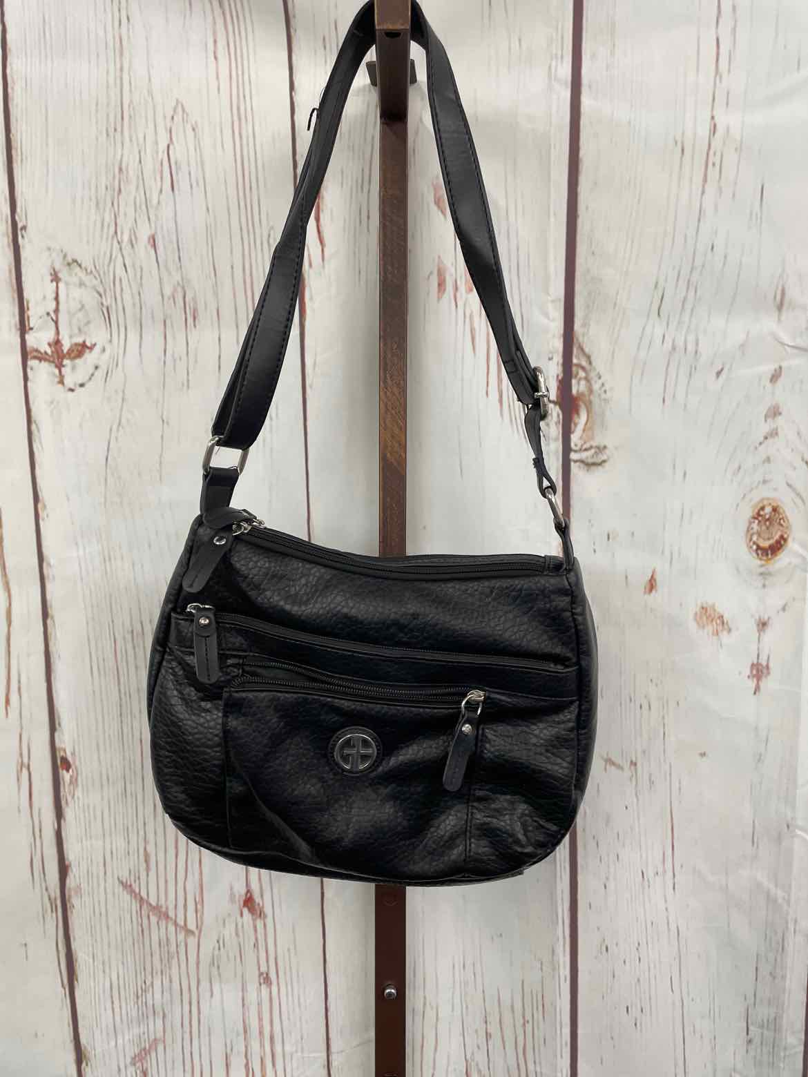 Giani Bernini Pebble Hobo BlackBlackSilver NO SIZE