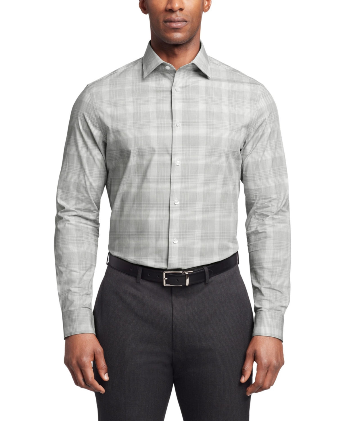 Calvin Klein Mens Steel+ Stretch Button Down Dress Shirt