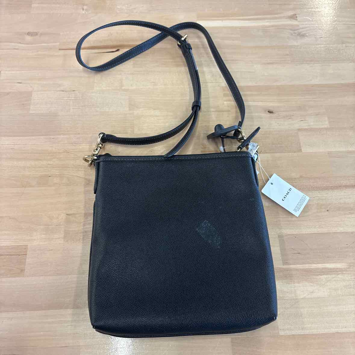 COACH Crossgrain Leather Kitt Crossb Black