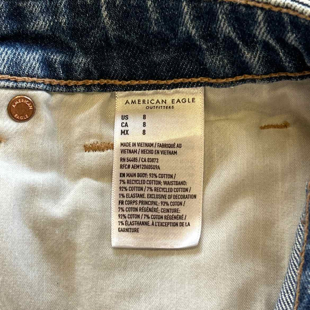 American Eagle Size 8 Blue Denim Shorts
