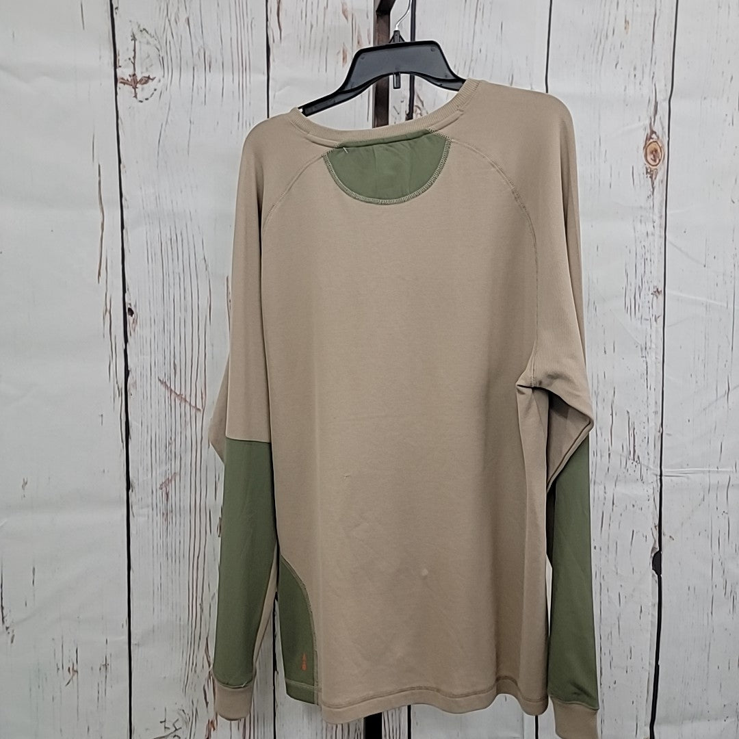 Bass Outdoor Men's Size L Tan MENS Long Sleeve Shirt