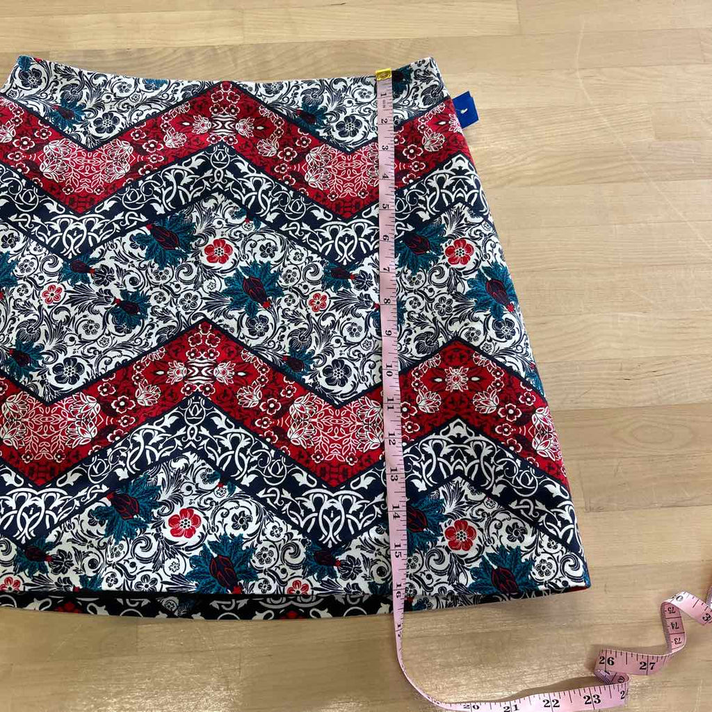 Express Size 6 Red White Blue Preloved Skirt