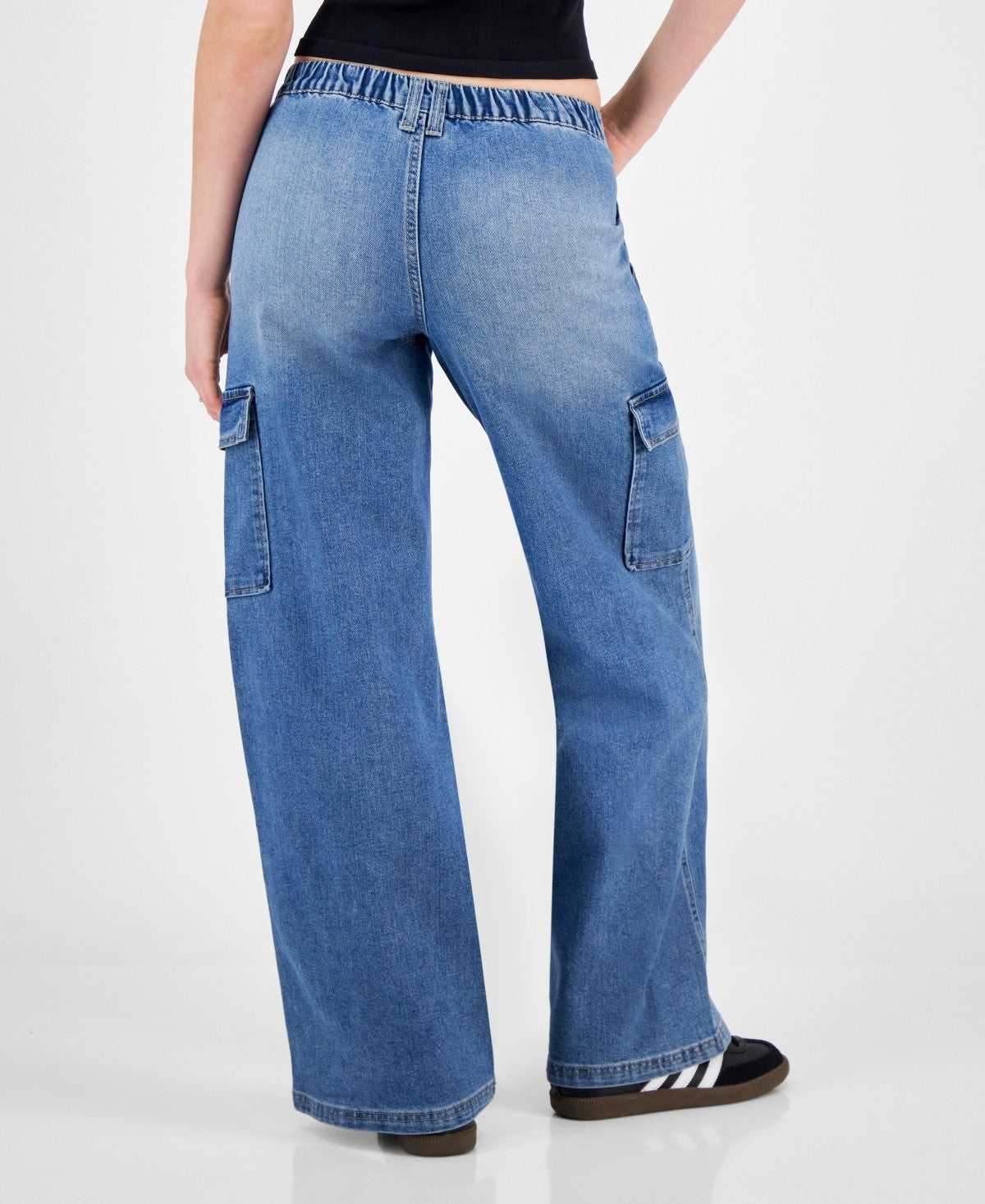 Juniors Celebrity Pink Low Rise Baggy Cargo Pants - 3