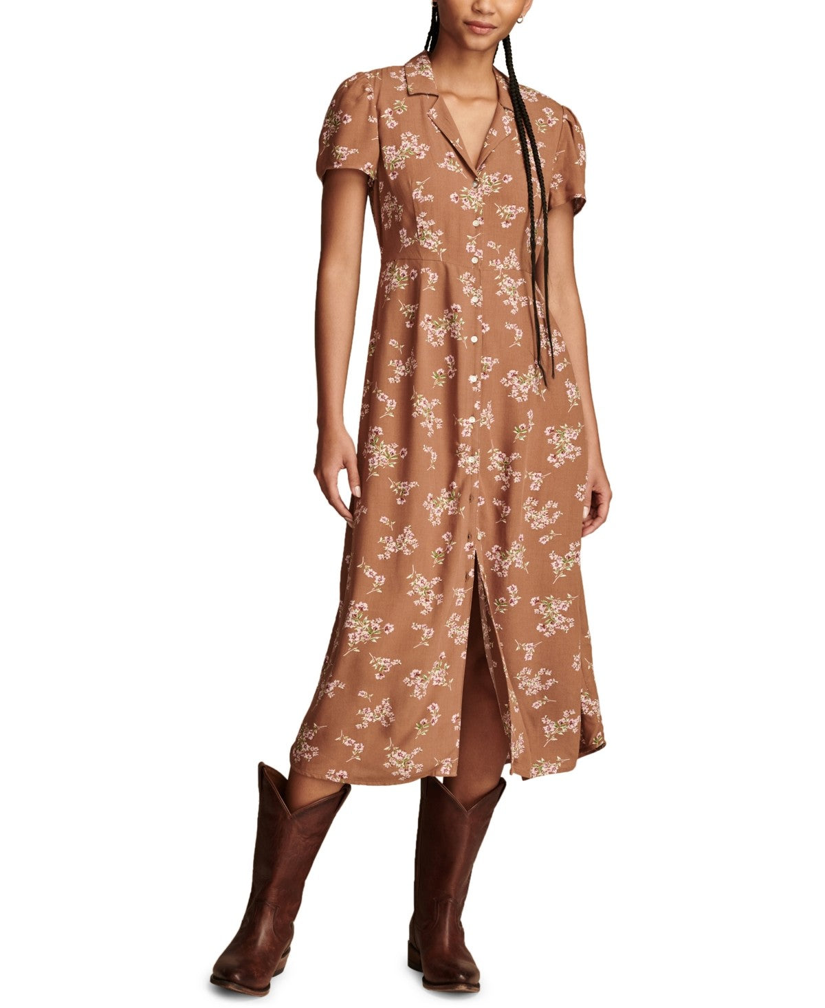 Lucky Brand Size XL Brown Dress