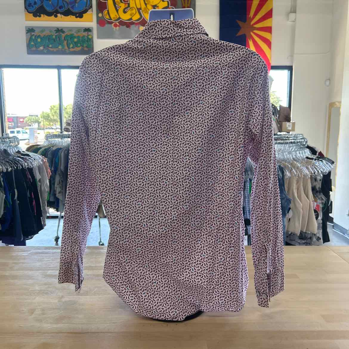 Rodd & Gunn Size M White Red Preloved Button Down LS
