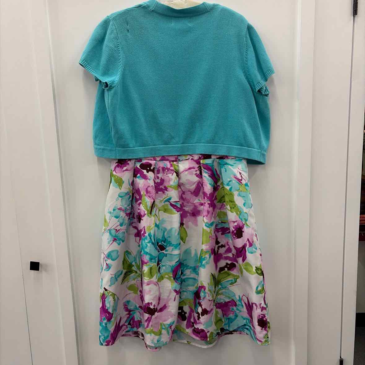 R&K Size 12 Blue White Used Dress